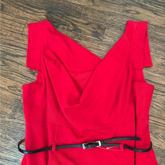 NWT Black Halo Jackie belted Red Sheath-jj9 - Picture 5 of 10